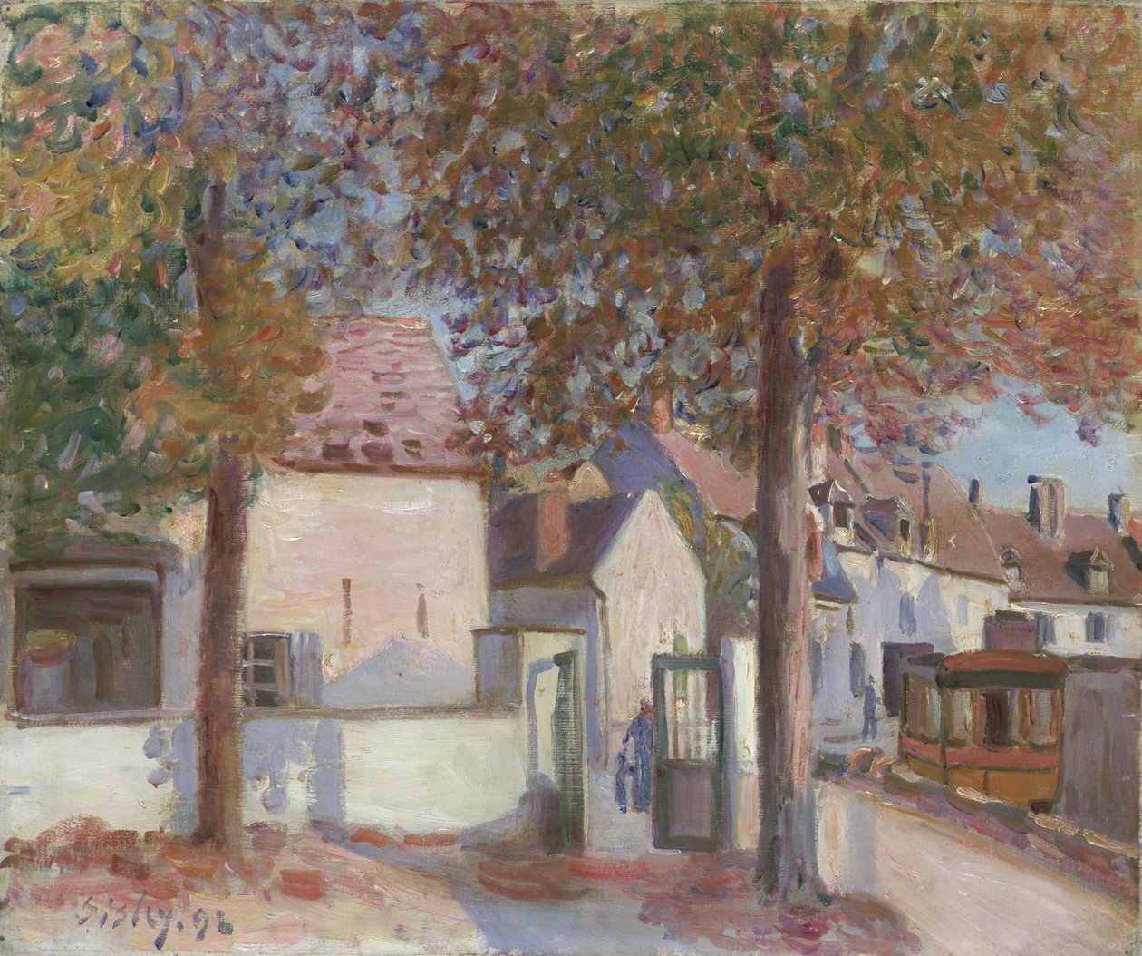 "Moret-sur-Loing Rue de Fosses" ، ١٨٩٢ بواسطة الفريد سيسلي