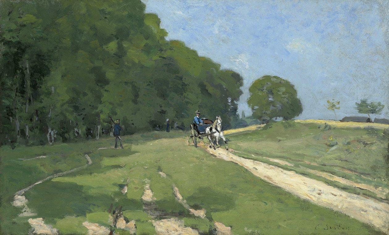 المسار بالقرب من Parc de Courances ؛ المسار بالقرب من Parc de Courances ، 1868 بواسطة الفريد سيسلي