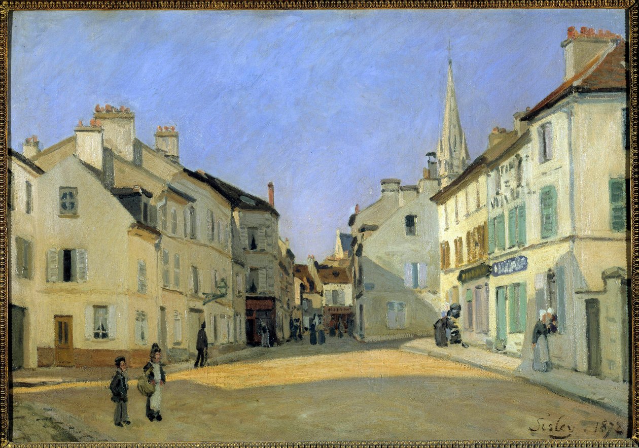 شارع de la chaussee في Argenteuil أو Place in Argenteuil لوحة للفريد سيسلي (1839-1899). 1872. خافت 0.46x0.66 م. باريس ، متحف دورسيه - شارع دي لا تشاوس في Argenteuil أو ساحة في Argenteuil. لوحة للفريد سيسلي (1839-1899). 1872. 0.46 × 0.66 بواسطة الفريد سيسلي