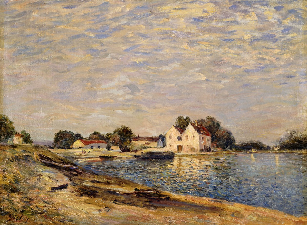 سان ماميس ، على ضفاف نهر اللوين ؛ Saint-Mammes ، les Bord du Loing ، 1884 بواسطة الفريد سيسلي