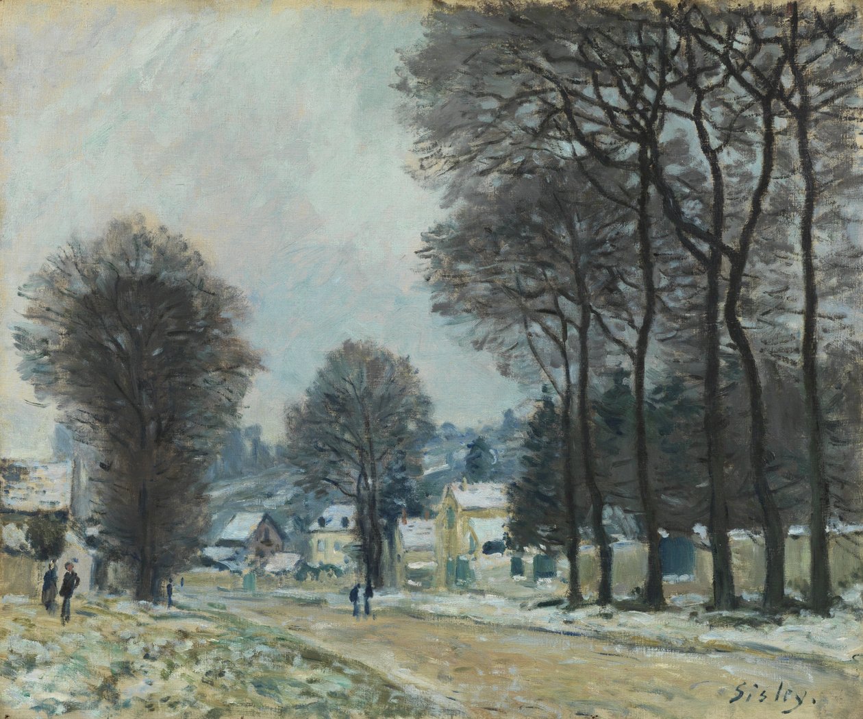 الثلج في Louveciennes ، c.1874 بواسطة الفريد سيسلي