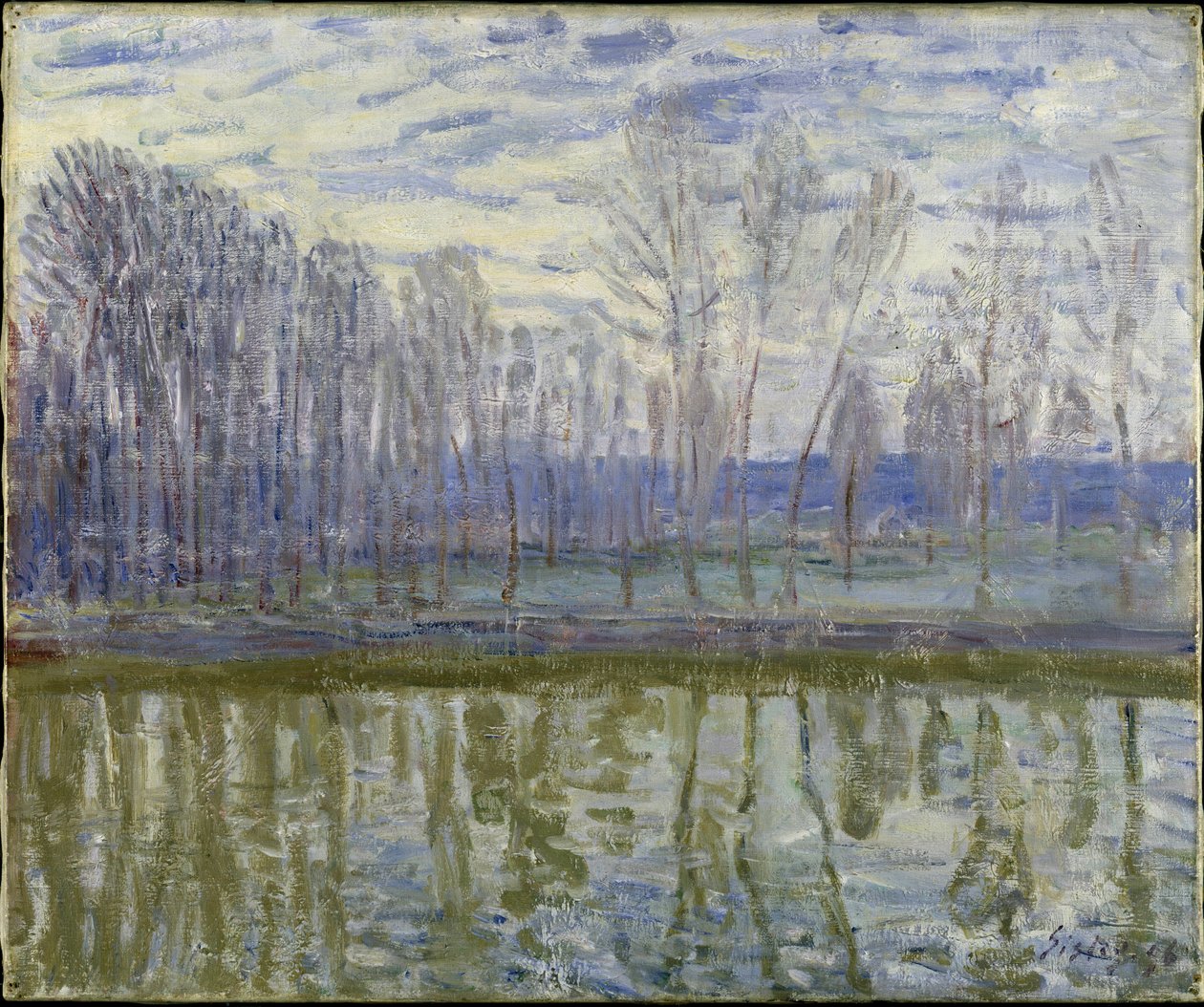Sur les rives du Loing - على شواطئ Loing ، بقلم سيسلي ، ألفريد (1839-1899). زيت على قماش بواسطة الفريد سيسلي