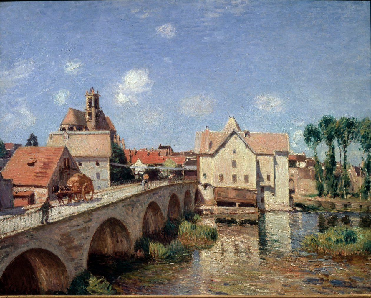 The Bridge of Moret in 1893 - oil on canvas بواسطة الفريد سيسلي