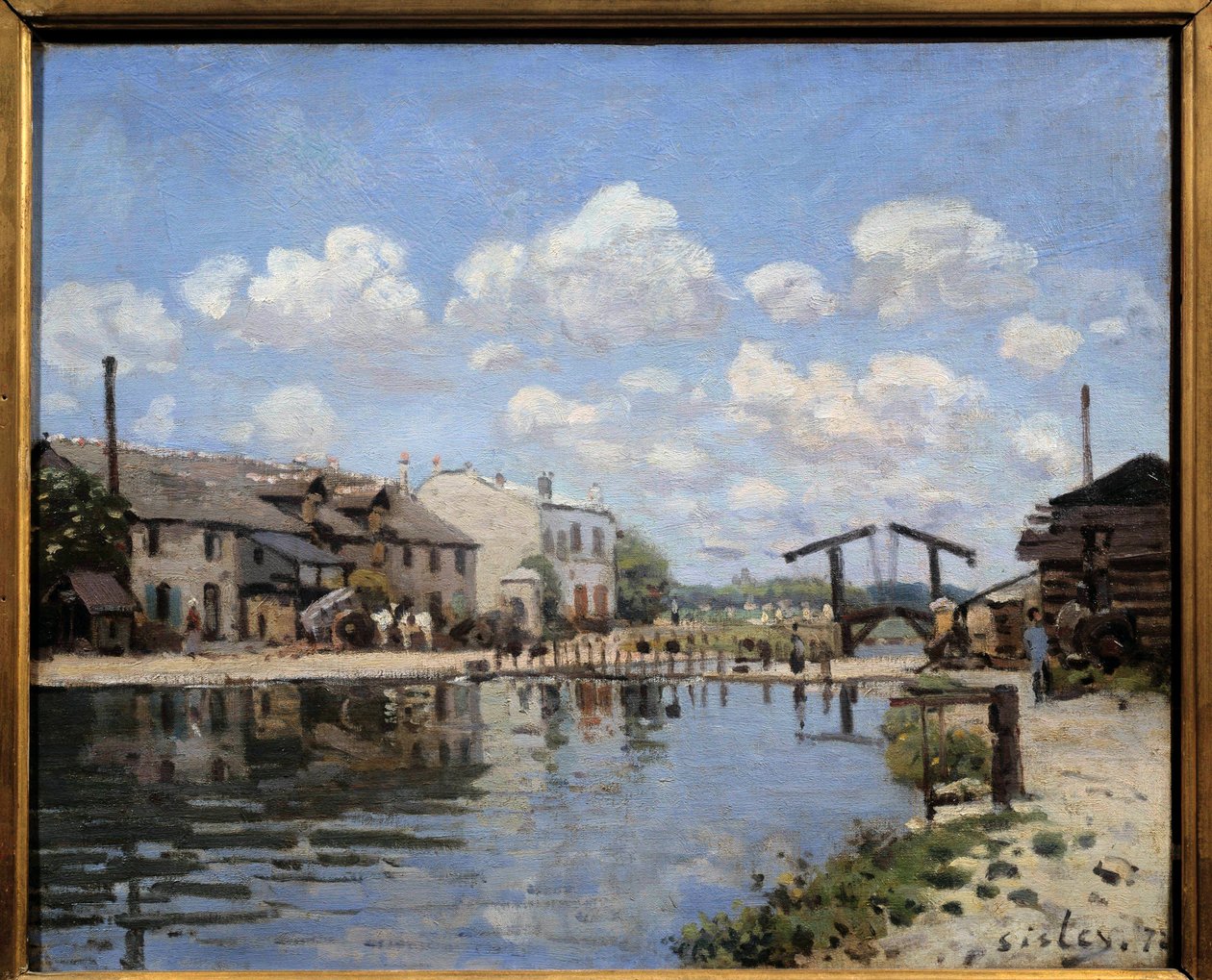 قناة سان مارتن بباريس عام 1872 منظر للقفل. لوحة ألفريد سيسلي (1839-1899) 1872 خافت. ٠،٣٨ × ٠،٤٦ م باريس ، متحف دورسيه - منظر لقناة سانت مارتن عام ١٨٧٢. رسم ألفريد سيسلي (1839-1899) 1872 شمس 0.38 × 0.46 م بواسطة الفريد سيسلي