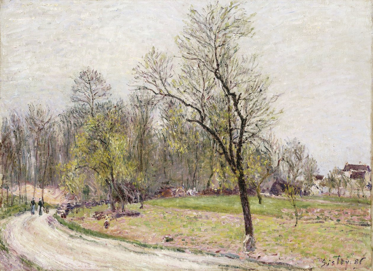 حافة الغابة في الربيع ، في المساء ؛ La Lisiere de la Foret in Printemps، le Soir، 1886 بواسطة الفريد سيسلي