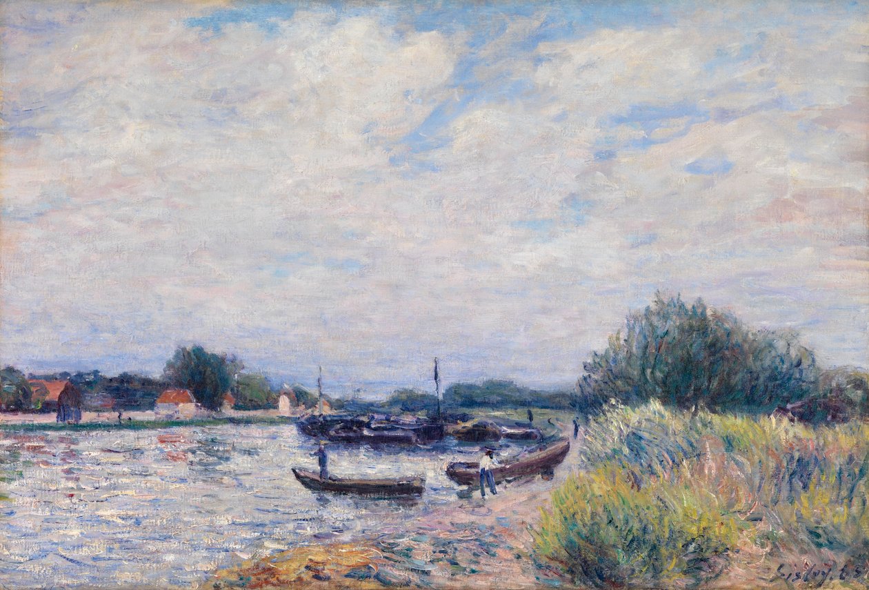 Loing at Saint-Mammes، c.1859-99 (زيت على قماش) بواسطة الفريد سيسلي