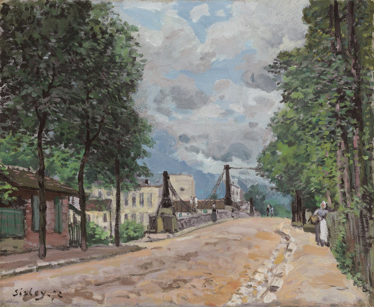 طريق جينيفيليرز ؛ La route de Gennevilliers ، 1872 بواسطة الفريد سيسلي