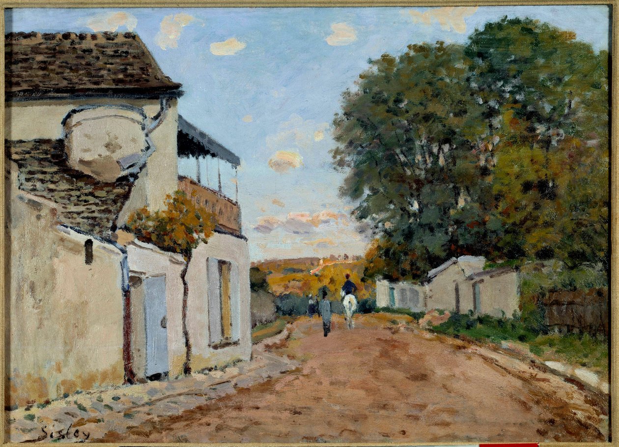الطريق إلى Louveciennes لوحة لألفريد سيسلي (1839-1899) مجموعة خاصة من 1872 بواسطة الفريد سيسلي