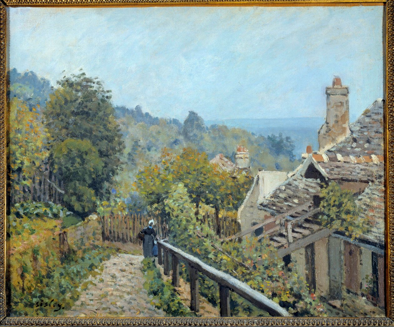منظر لـ Louveciennes ، مسار للساحل الأوسط يسمى المرتفعات بواسطة Marly اللوحة بواسطة Alfred Sisley (1839-1899) 1873 Sun. 0،38x0،46 م باريس ، متحف دورسيه بواسطة الفريد سيسلي