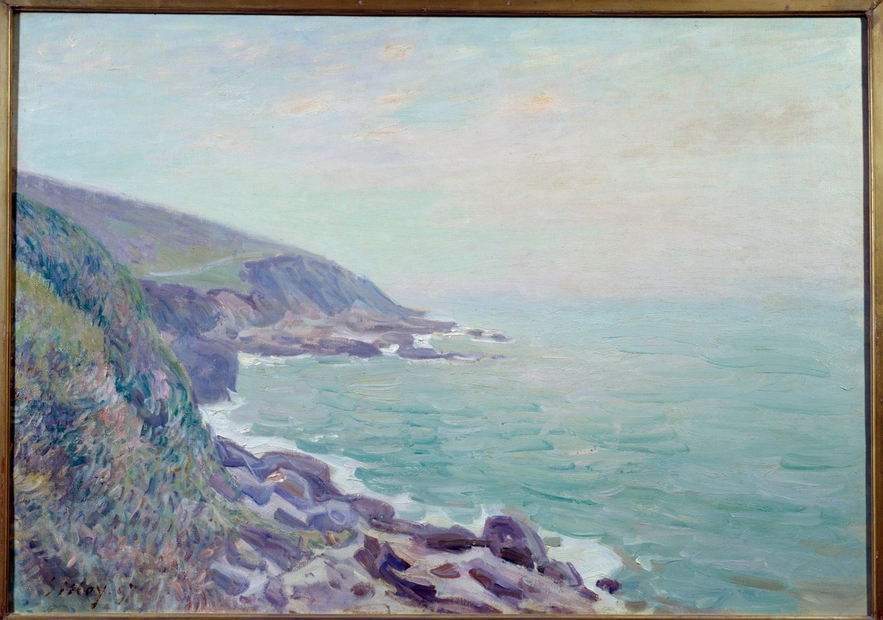 منظر لسواحل ويلز في لوحة الضباب بواسطة ألفريد سيسلي (1839-1899) 1897 صن. 0،65x0،92 م روان ، متحف الفنون الجميلة بواسطة الفريد سيسلي