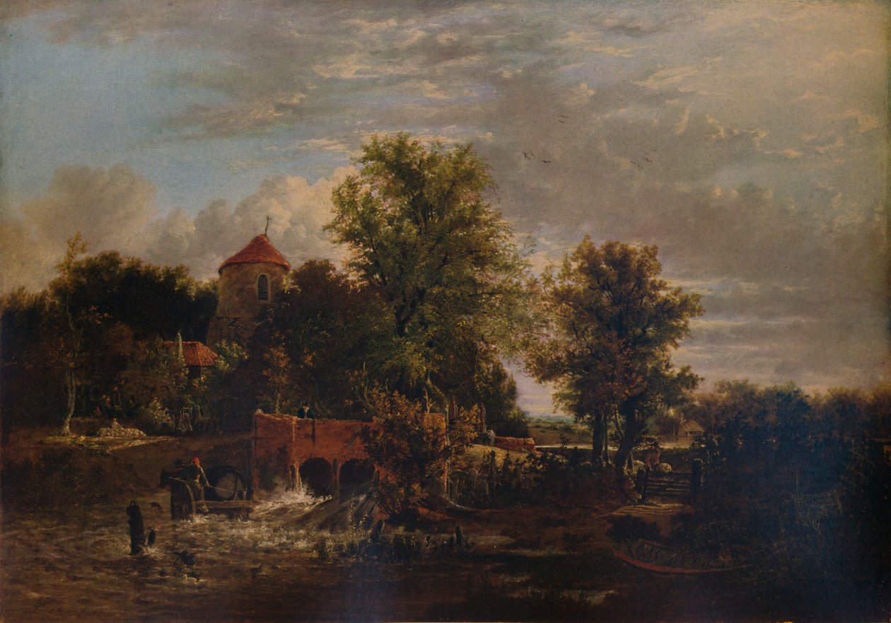 بوابة Slucie على نهر ويسترن ، c1832 بواسطة ألفريد ستانارد