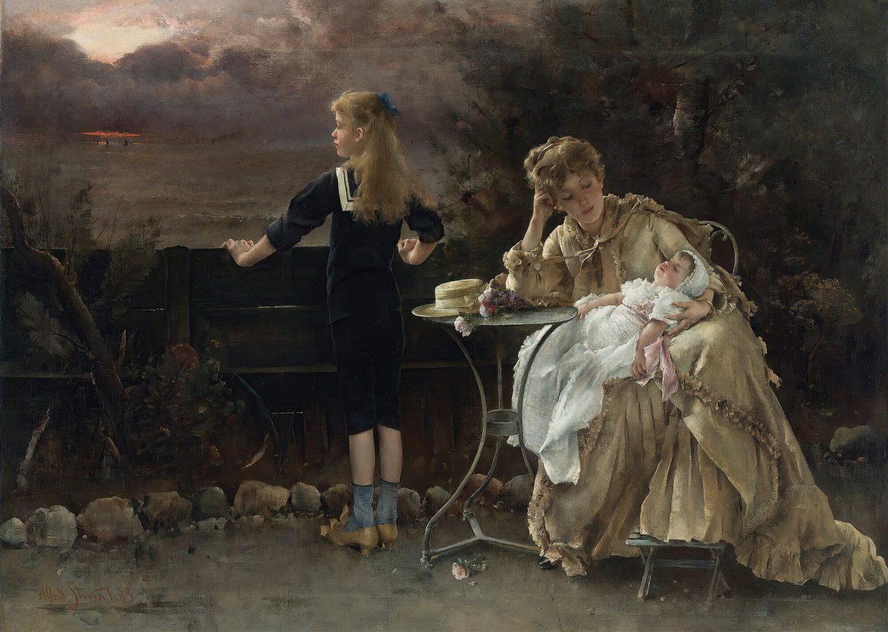 أم وأطفالها ، 1883. بواسطة ألفريد إميل ستيفنز