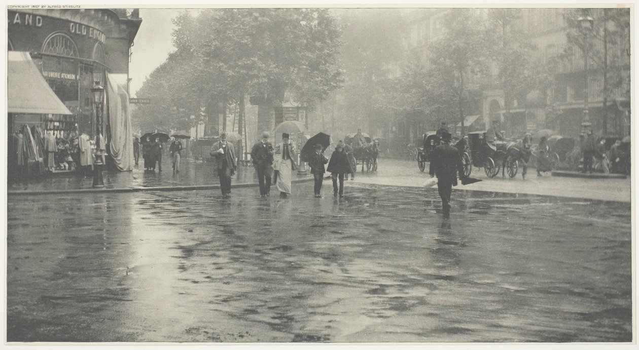 يوم رطب على الجادة ، باريس ، 1894 ، طبع ج. 1897. بواسطة ألفريد ستيجليتز