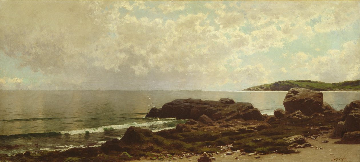 الساحل قبالة جراند مانان ، c.1885 بواسطة ألفريد طومسون بريشر