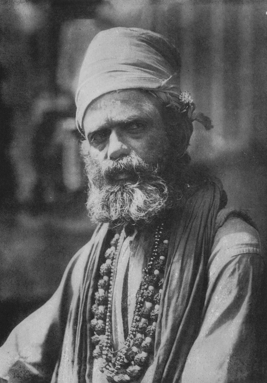 هندوسي سانيواسي أو زهد ديني ، c1890 ، 1910 بواسطة لوحة ألفريد ويليام أماندوس