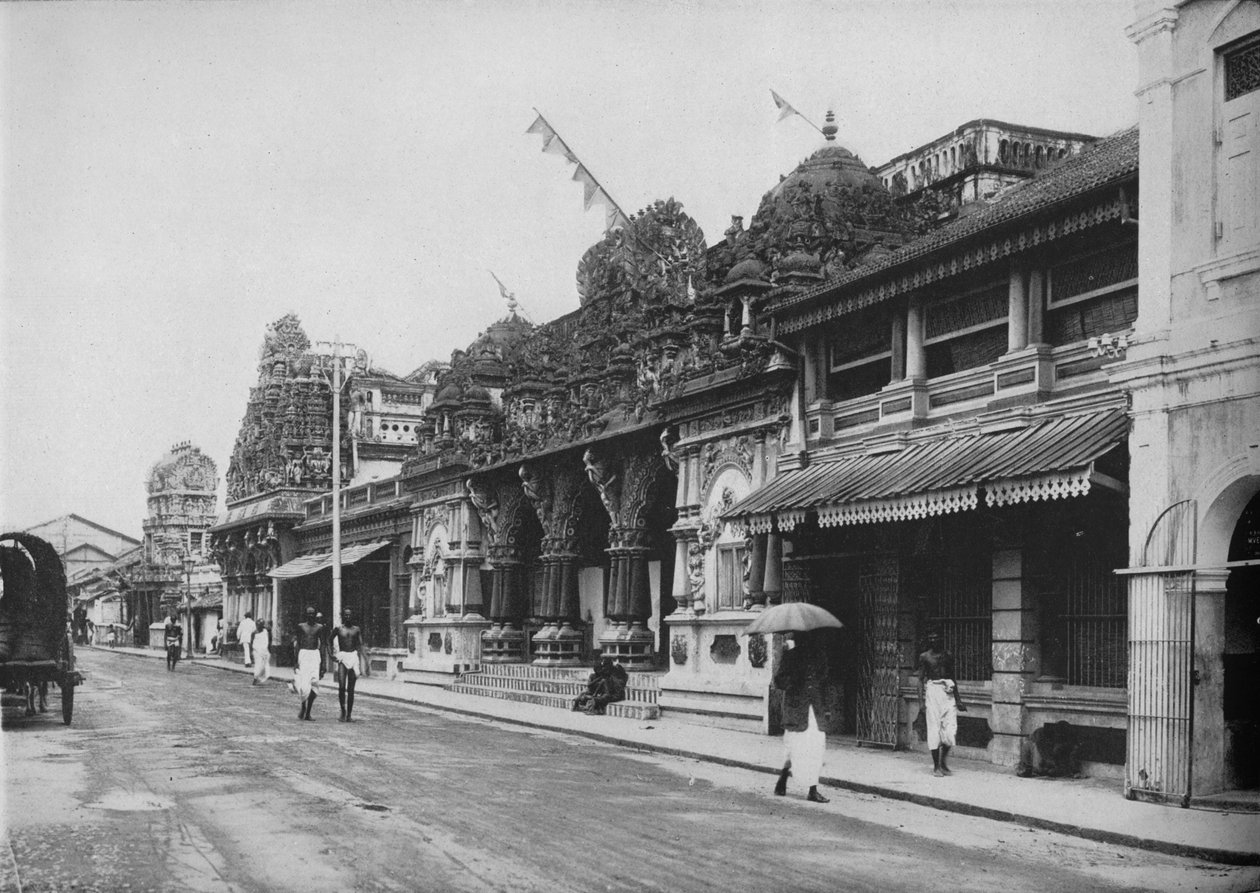 معبد هندوسي ، بيتاه ، كولومبو ، c1890 ، 1910 بواسطة لوحة ألفريد ويليام أماندوس