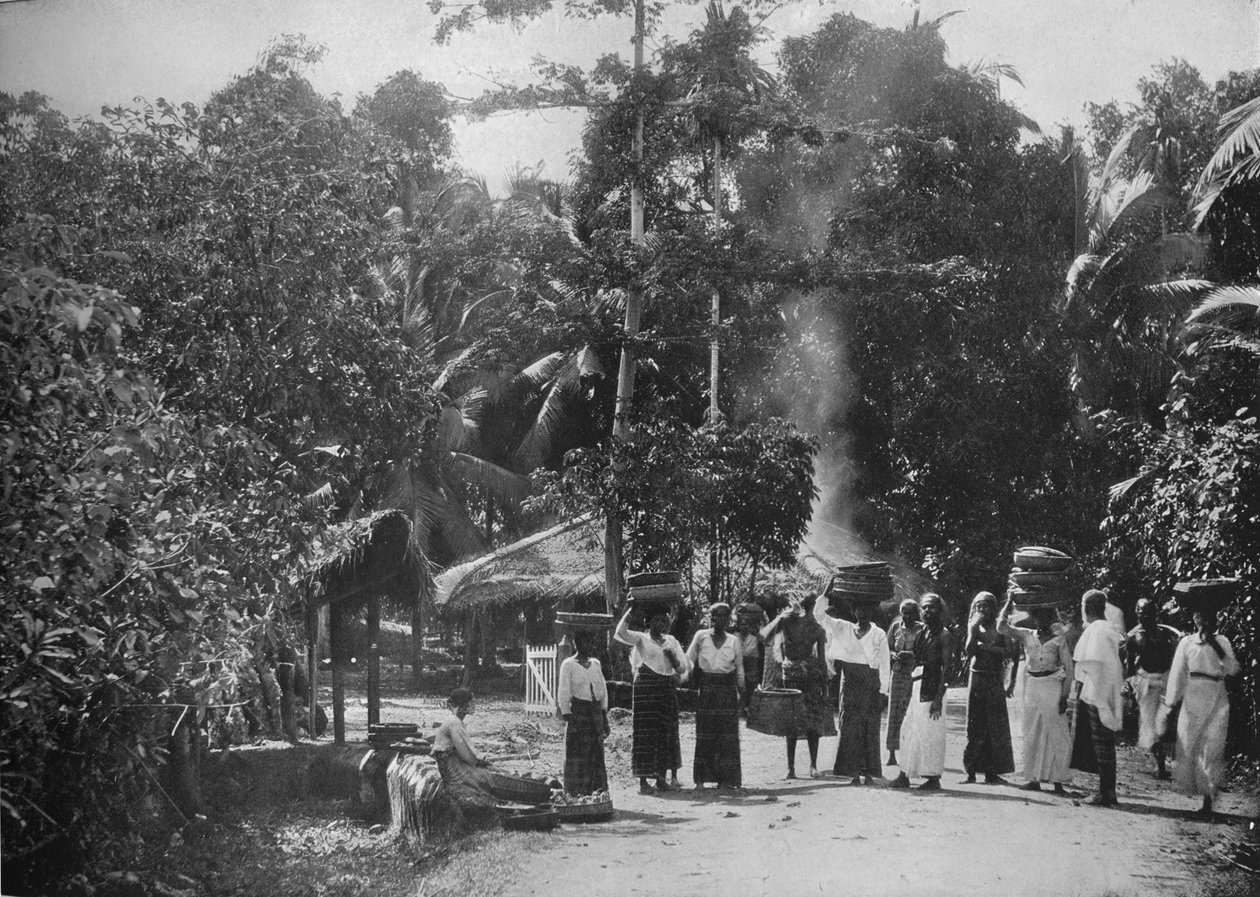 قرية الغابة ، c1890 ، 1910 بواسطة لوحة ألفريد ويليام أماندوس