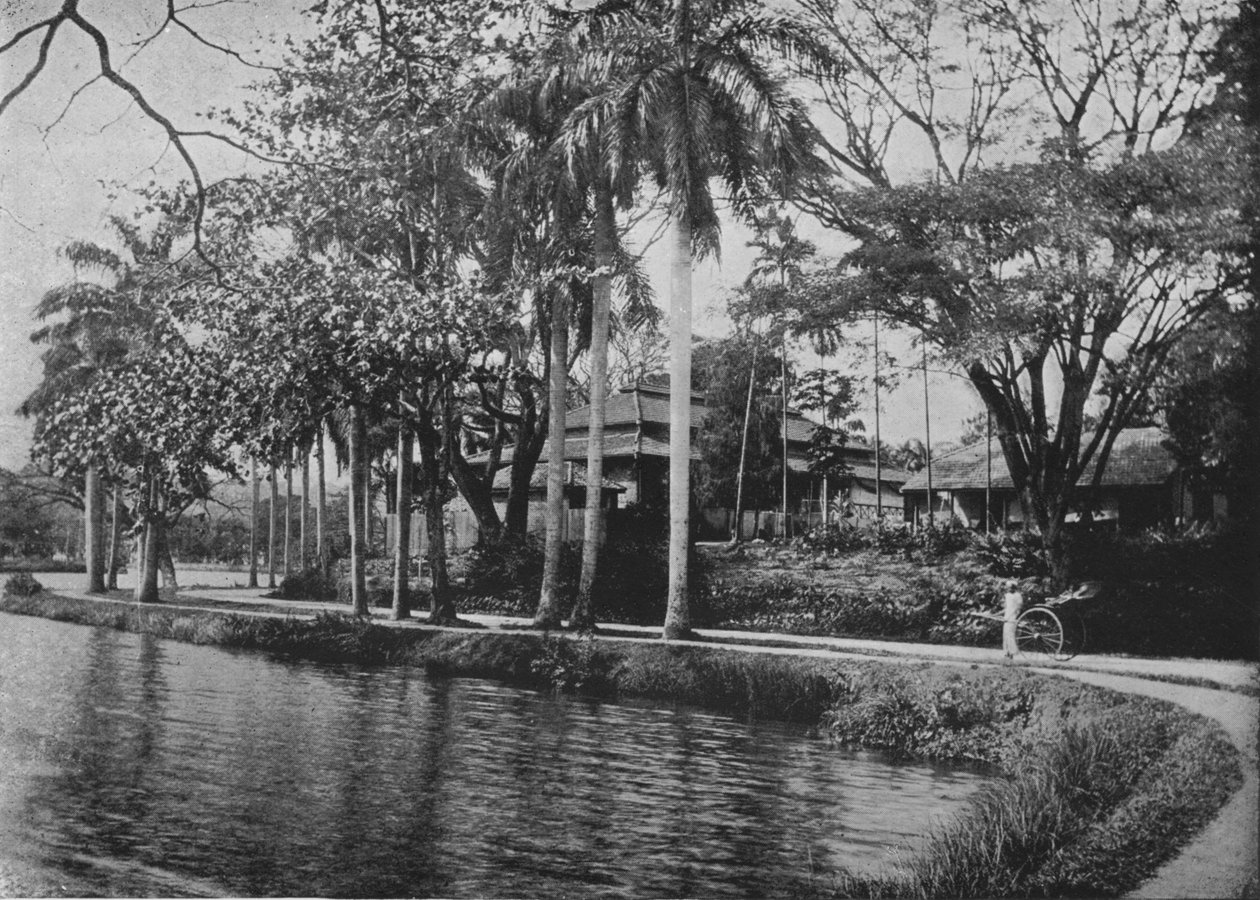 كاندي - ركن خلاب للبحيرة ، c1890 ، 1910 بواسطة لوحة ألفريد ويليام أماندوس