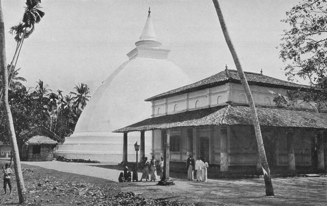معبد كيلانيا وداغوبا ، c1890 ، 1910 بواسطة لوحة ألفريد ويليام أماندوس