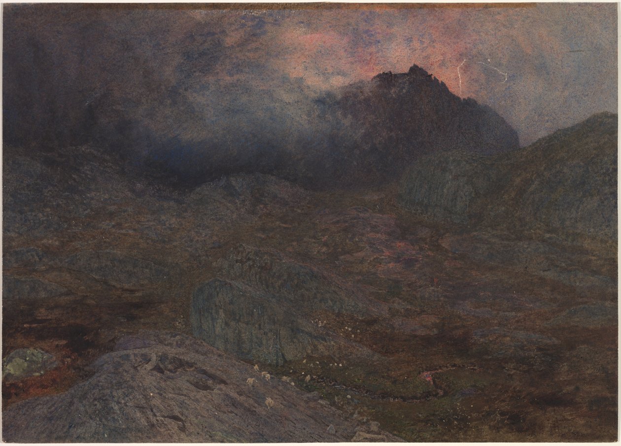 Cwm Trifaen ، ج. 1857. بواسطة ألفريد ويليام هانت