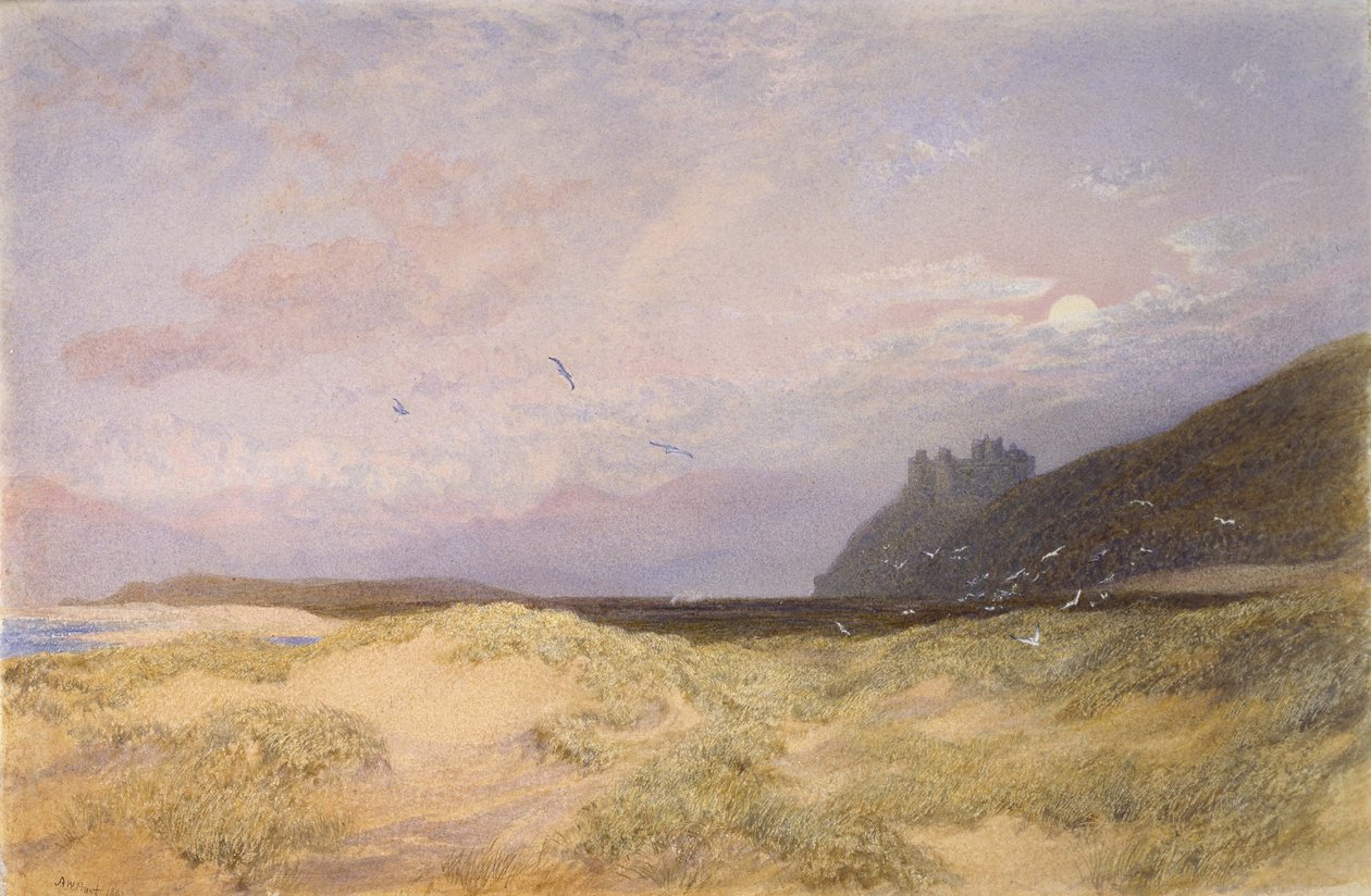 Harlech ، 1862 (ألوان مائية على ورق) بواسطة ألفريد ويليام هانت