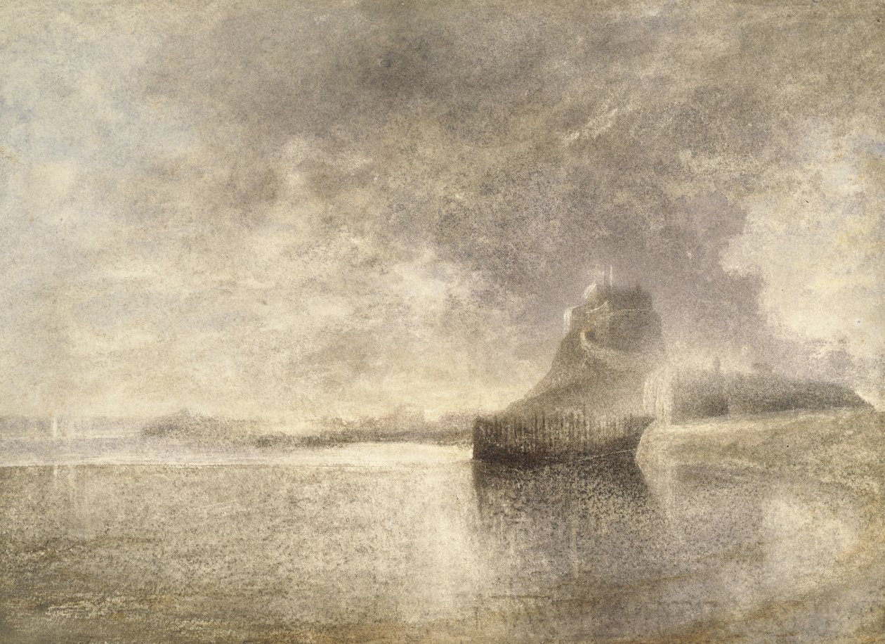 قلعة هولي آيلاند ، نورثومبريا ، c.1882-3 (ألوان مائية على ورق) بواسطة ألفريد ويليام هانت