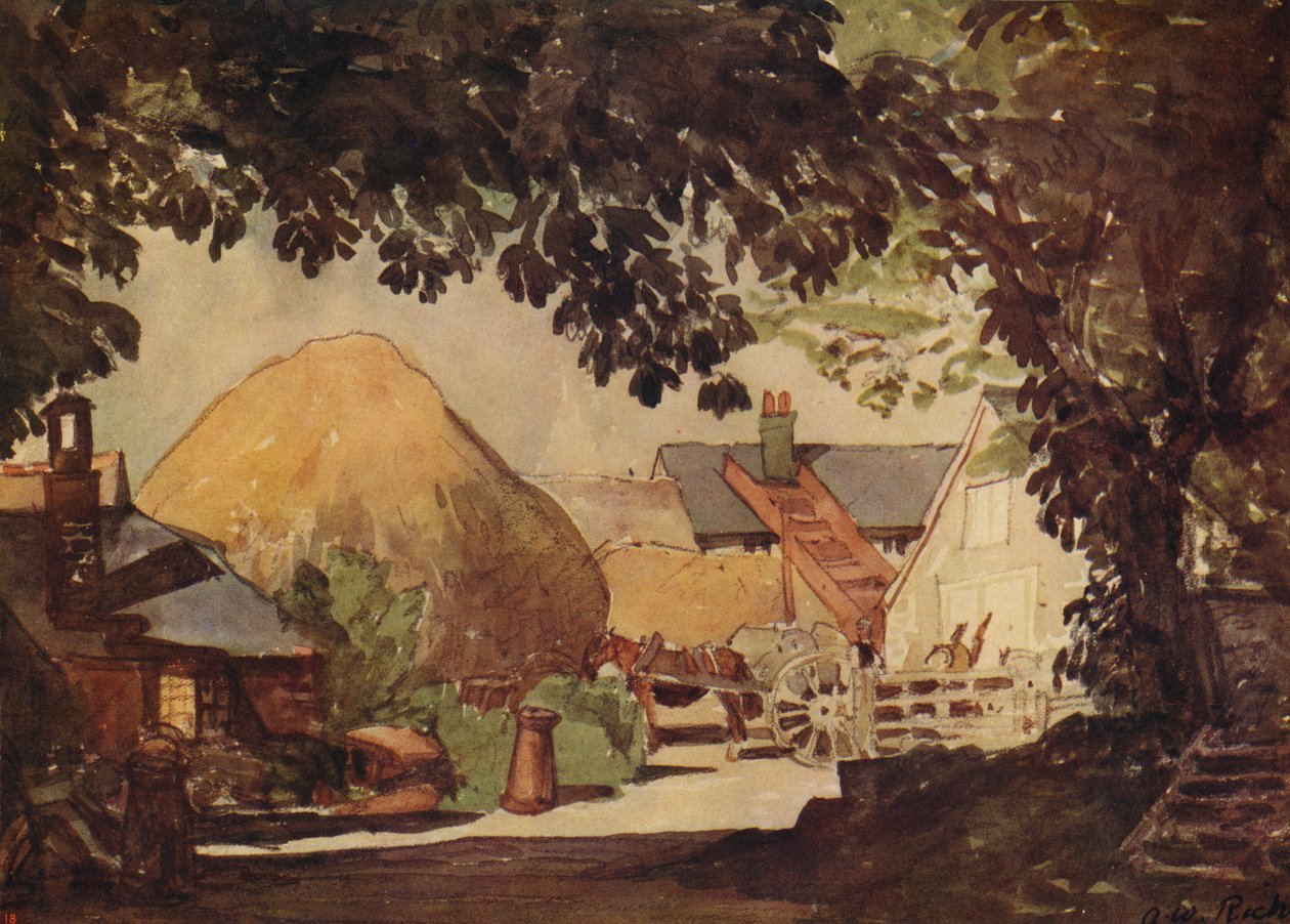 The Farmyard ، c1915 بواسطة ألفريد ويليام ريتش