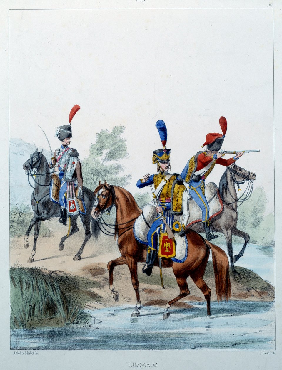 نابليون أرمي: فرسان. نقش ألفريد دي ماربوت (القرن التاسع عشر) 1806. مالميزون ، متحف دو شاتو. بواسطة ألفريد دي (بعد) ماربوت