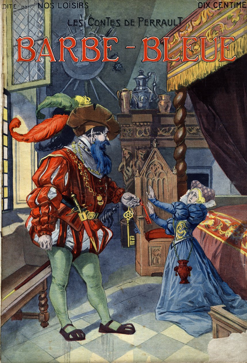 بلوبيرد (بلوبيرد) ، كونتي بواسطة تشارلز بيرولت (1628-1703). رسم توضيحي لـ Vaccari و Carrey في مجموعة "" Les beaux tales "" "Nos loisirs" "" حوالي عام 1910. مجموعة خاصة. بواسطة ألفريدو وكاري فاكاري