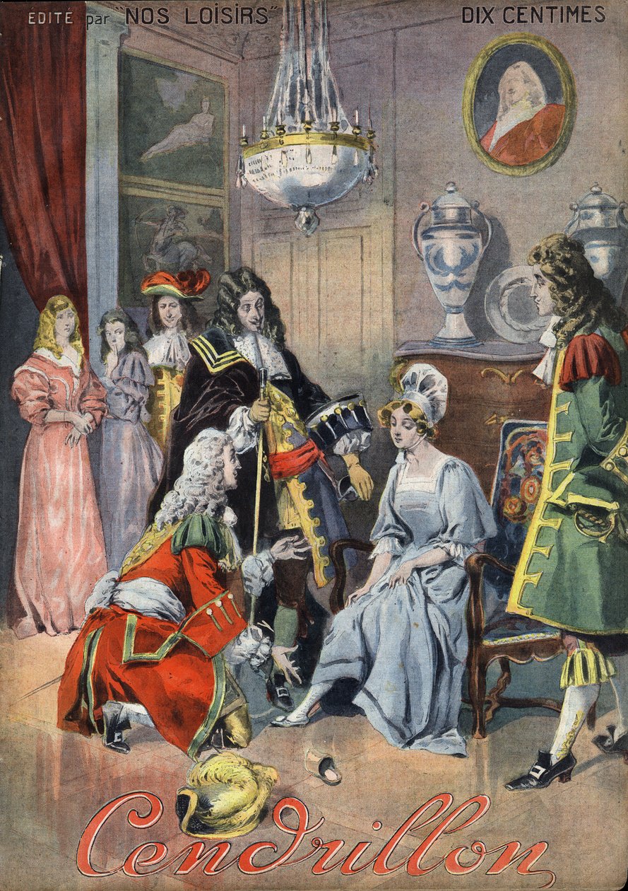 سندريلا ، حكاية شعبية. رسم توضيحي لـ Vaccari و Carrey في مجموعة "" Les beaux tales "" "Nos loisirs" "" حوالي عام 1910. مجموعة خاصة. بواسطة ألفريدو وكاري فاكاري