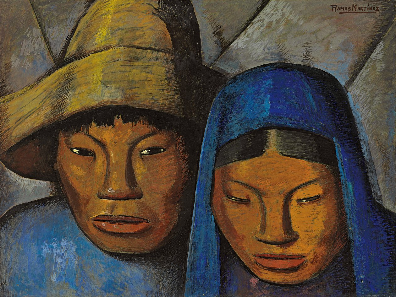 الزوجان باللون الأزرق ؛ لا بارجا إن أزول ، حوالي عام 1930 (زيت على ظهر السفينة) بواسطة ألفريدو راموس مارتينيز