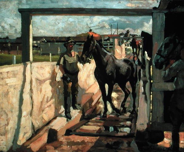 غمس الكبريت للجرب ، حوالي 1918 (زيت على قماش) بواسطة ألجرنون مايو تالماج