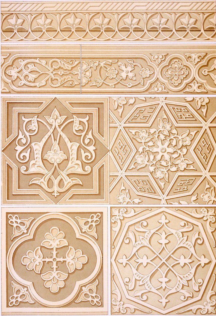 دراسات تفصيلية للزخرفة المعمارية ، حانة. 1883. بواسطة الحسين فوزي
