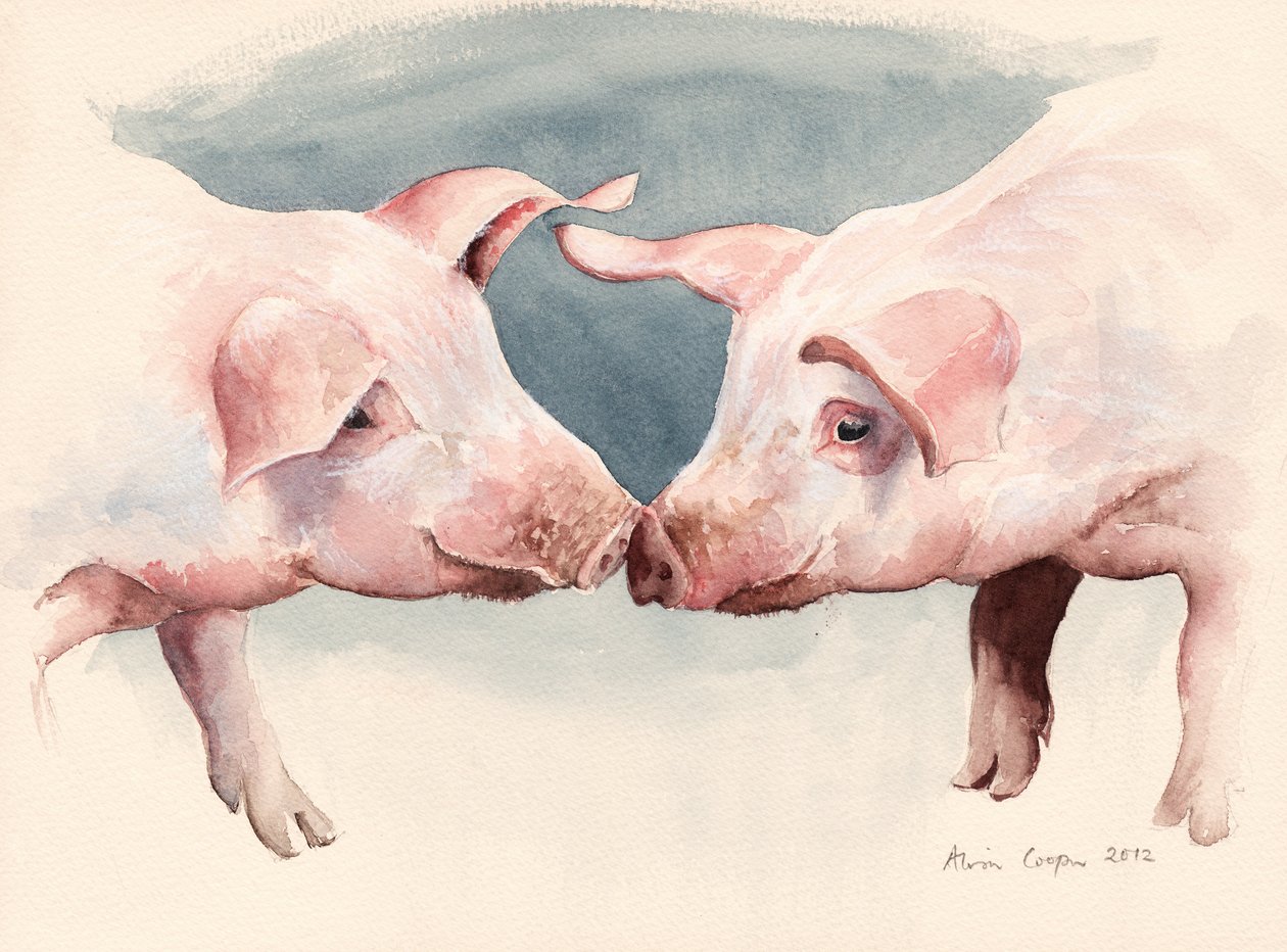 اثنين من Piggies الصغيرة ، 2012 بواسطة أليسون كوبر