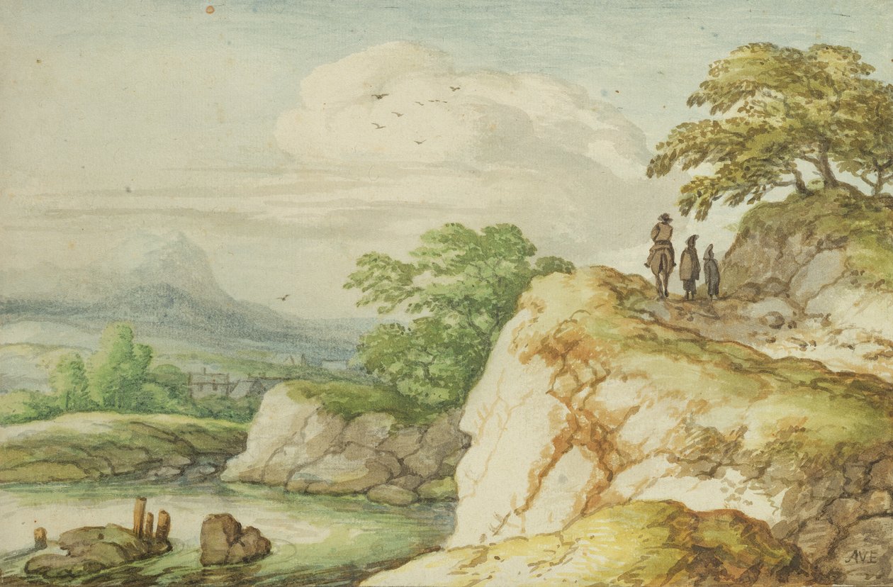 المتنزهون في المرتفعات ، ج .1655 بواسطة ألارت فان إيفردنغن