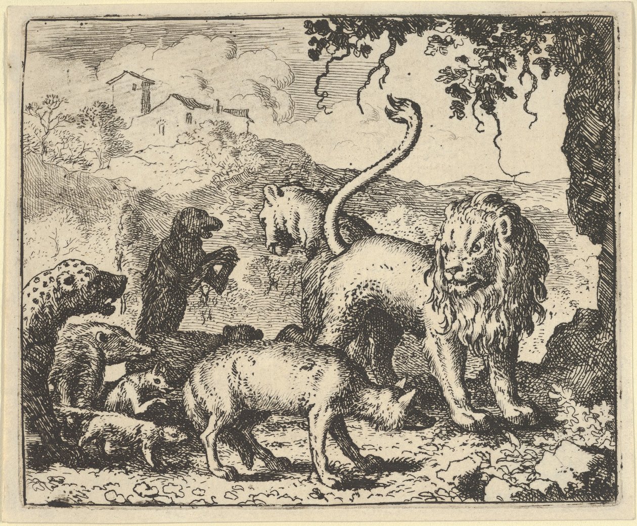 رينارد متهم من قبل الذئب والعديد من الحيوانات ، 1650-1675. بواسطة ألارت فان إيفردنغن
