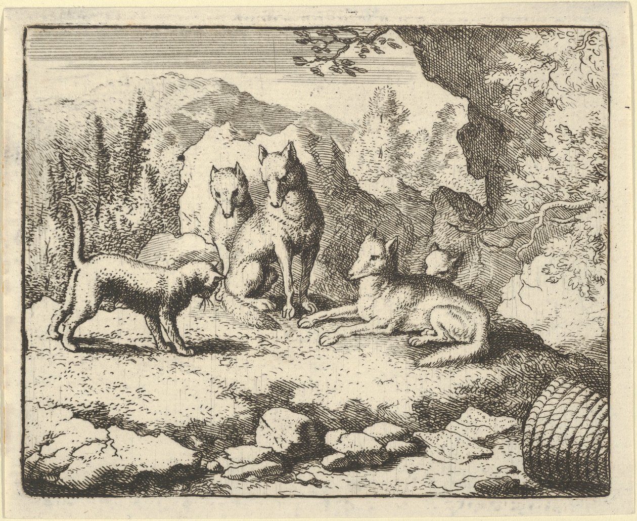 تستدعي شركة Cat Renard للمثول أمام المحكمة ، 1650-1675. بواسطة ألارت فان إيفردنغن