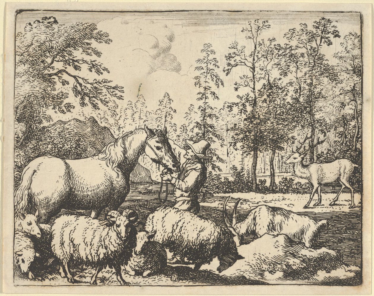 قصة الحصان الذي يريد الانتقام من الأيل ، 1650-1675. بواسطة ألارت فان إيفردنغن