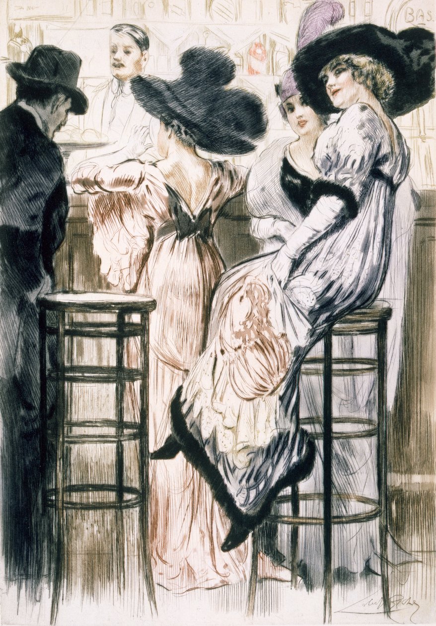 في البار ، من "Paris: Moeurs، Costumes et Attitudes 1912-13، Vol. 1: Les Bars 