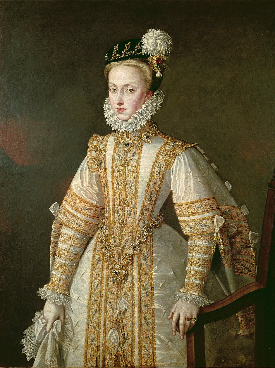 آن النمسا (1549-80) ملكة إسبانيا ، حوالي 1571 بواسطة ألونسو سانشيز كويلو