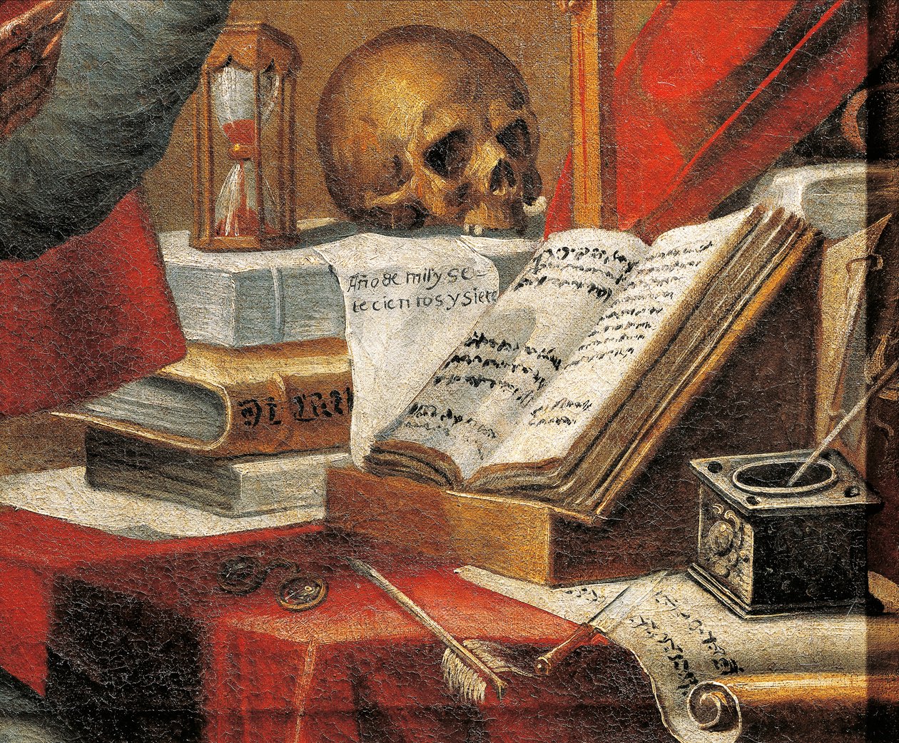 مخطوطات القديس جيروم: فولغيت ، لوحة منسوبة إلى ألونسو أنطونيو فيلامور (1661-1729) ، التفاصيل بواسطة ألونسو أنطونيو فيلامور