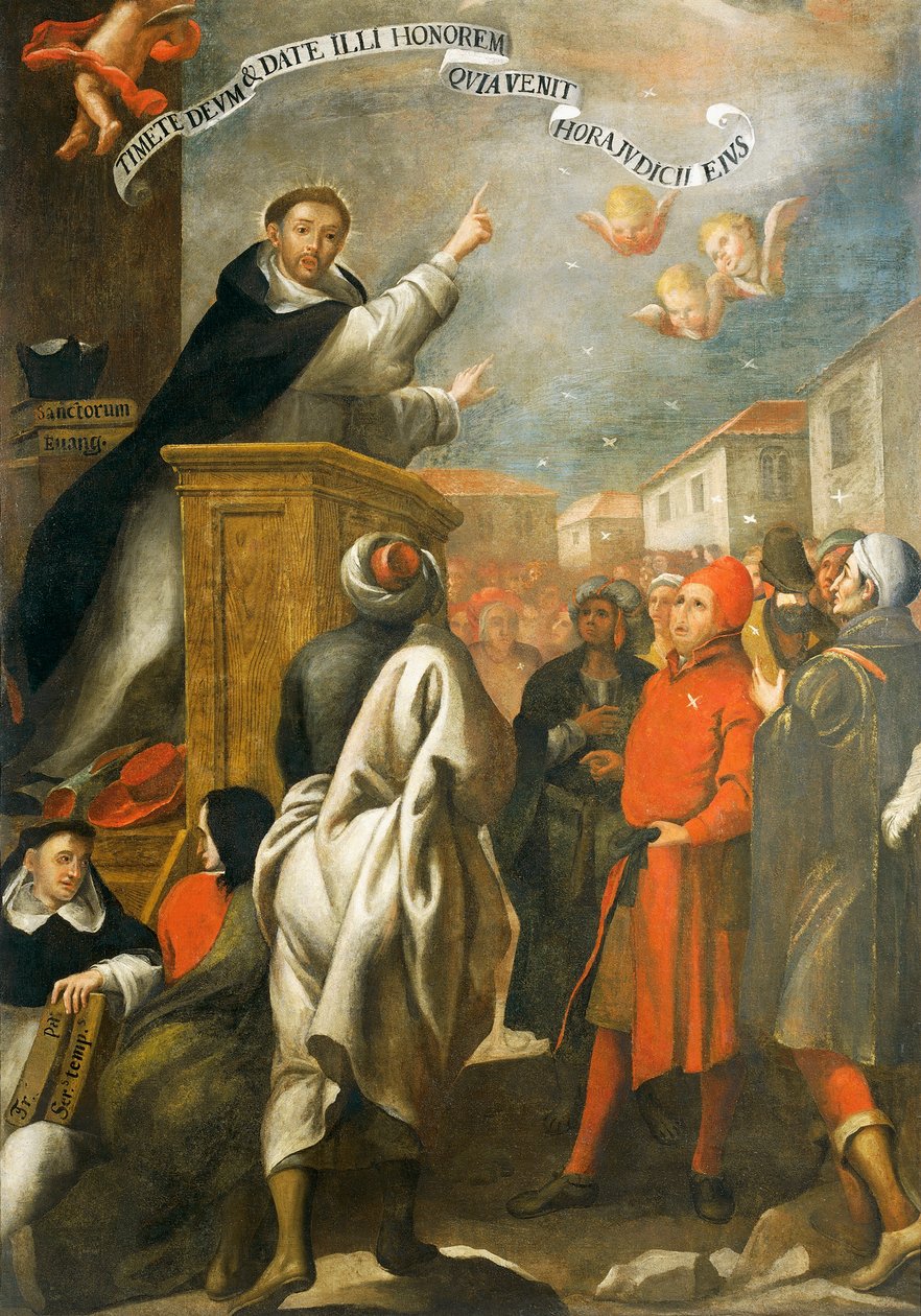 القديس فنسنت فيرير يكرز لشباب سالامانكا ، بواسطة ألونسو أنطونيو فيلامور (1661-1729). بواسطة ألونسو أنطونيو فيلامور