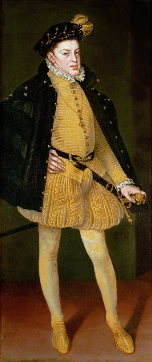 تشارلز النمسا (1545-1568) - دون كارلوس ، أمير أستورياس - رسم ألونسو سانشيز كويلو (1531-1588) - 1564 - زيت على قماش - 186x82،5 - متحف تاريخ الفن ، فيينا بواسطة ألونسو سانشيز كويلو