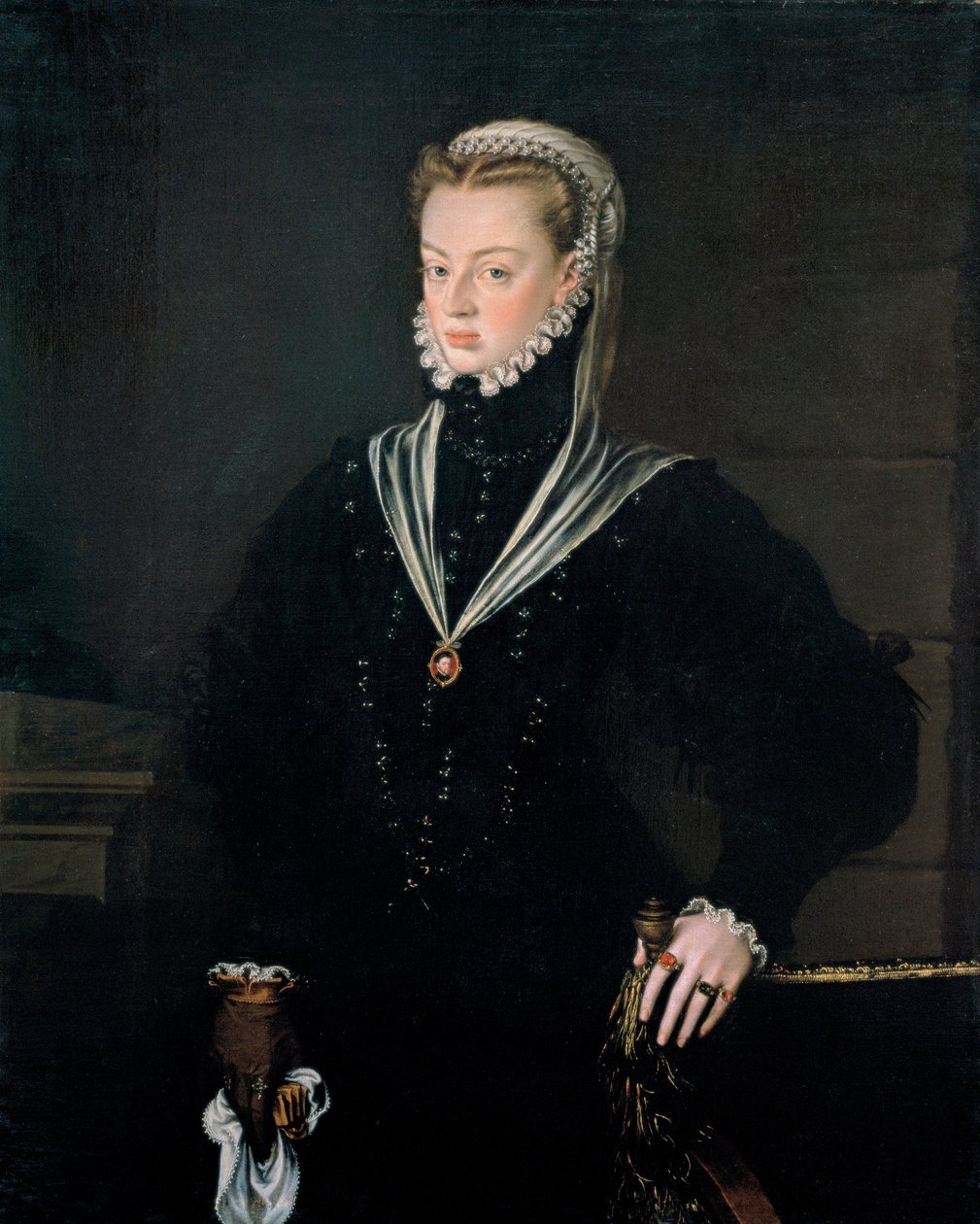 صورة أرشيدوقة النمسا جوانا (1535-1573) ، أميرة البرتغال - لوحة ألونسو سانشيز كويلو (1531-1588) ، زيت على قماش ، حوالي 1557 (116 × 93.5 سم) - صورة أرشيدوقة النمسا جوانا (1535-1573) ، أميرة البرتغال ، زيت على بواسطة ألونسو سانشيز كويلو