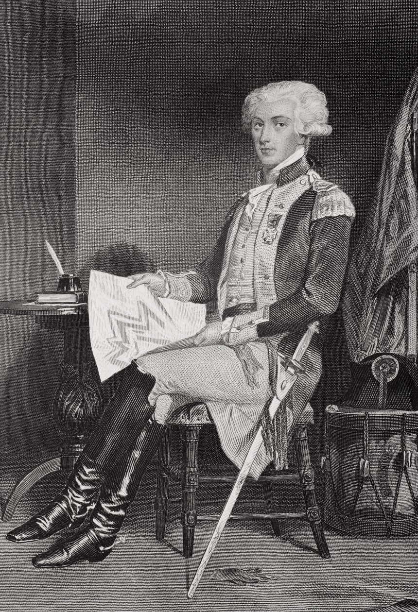 صورة ماري جوزيف بول إيف روش جيلبرت دو موتير ، ماركيز دي لا فاييت (أو لافاييت) (1757-1834) بواسطة ألونزو تشابل