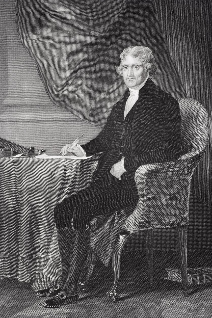 صورة توماس جيفرسون (1743-1826) (انظر 254738 لمزيد من التفاصيل) بواسطة ألونزو تشابل