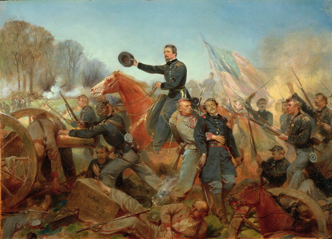 معركة البرية ، الهجوم على محكمة محكمة Spotsylvania ، فيرجينيا ، 1865 بواسطة ألونزو تشابل