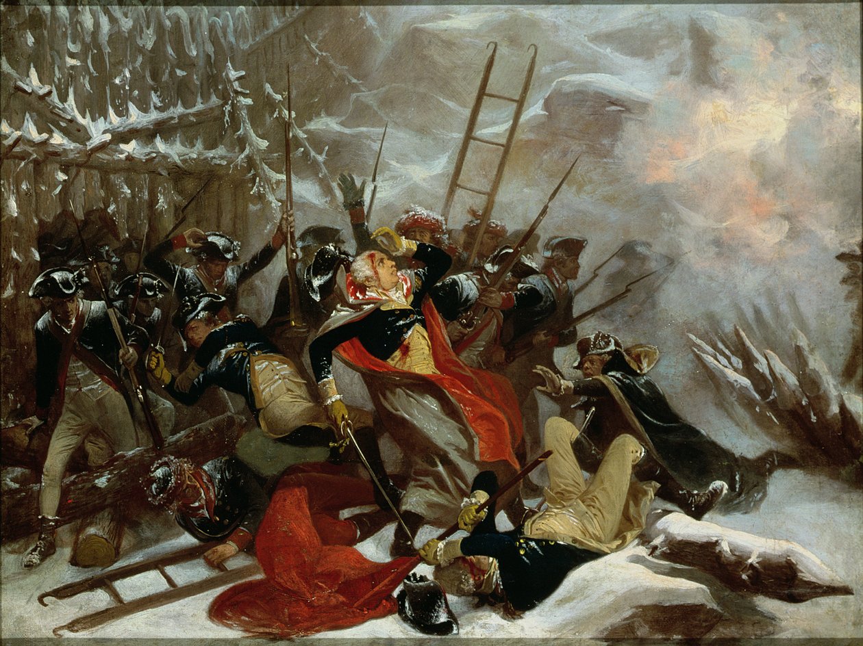 وفاة الجنرال ريتشارد مونتغمري في 31 ديسمبر 1775 ، 1865 بواسطة ألونزو تشابل
