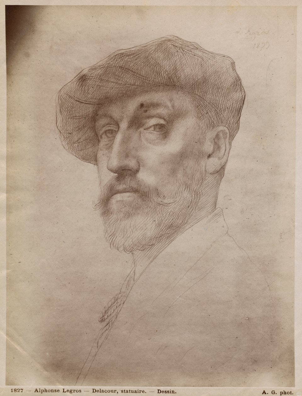 Clovis Delacoux ، نحات ، 1899 (silverpoint on cardboard) بواسطة ألفونس ليجروس