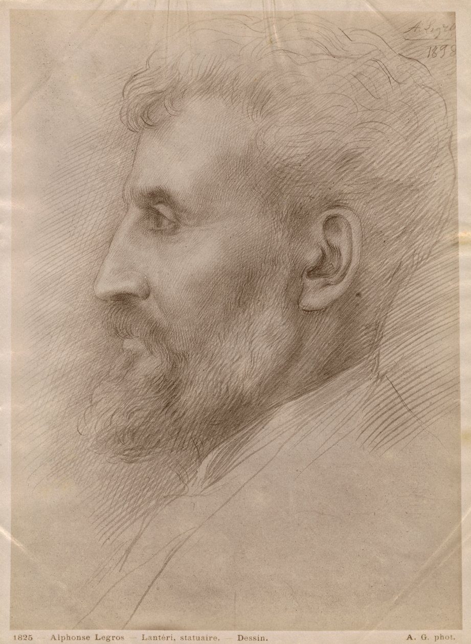 إدوارد لانتيري ، 1898 (silverpoint على ورق مقوى) بواسطة ألفونس ليجروس